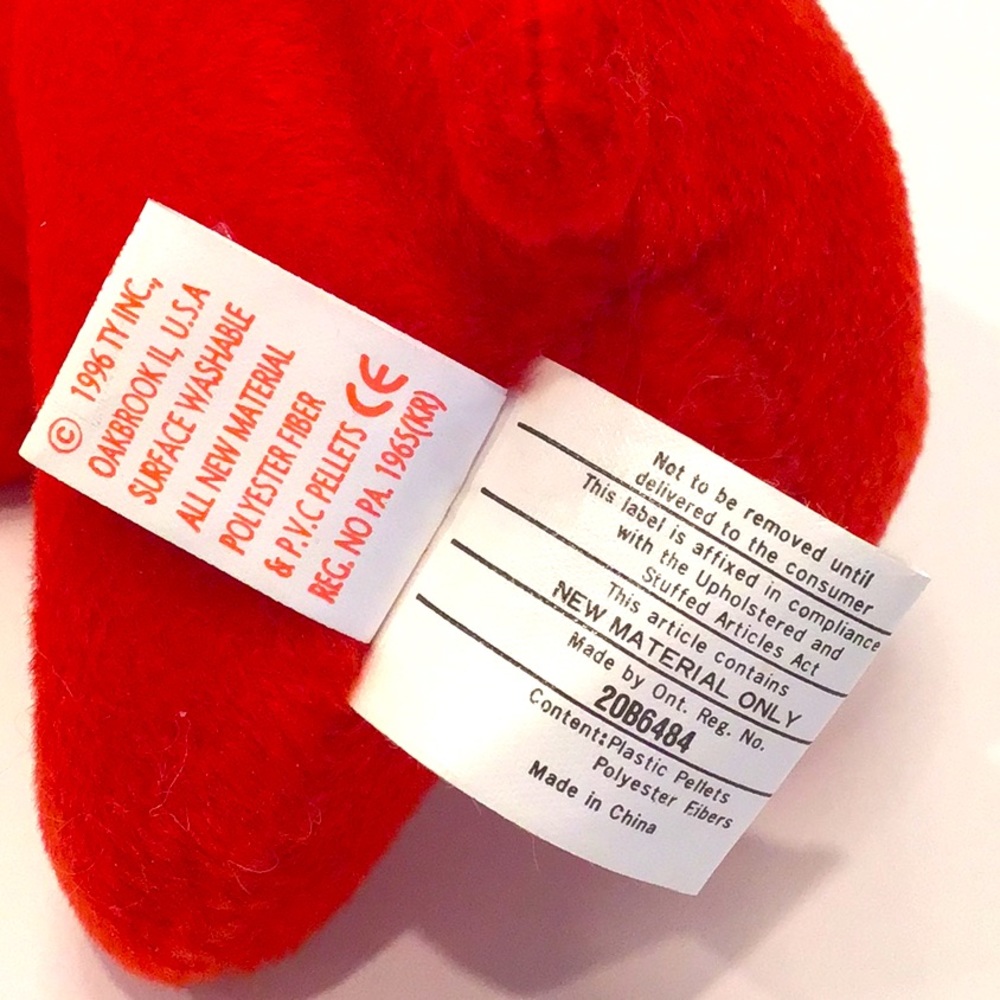 🦄 1996 TY “Rover” Beanie Baby Red Dog NWT - Picture 9 of 10